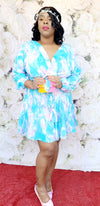 SWEET COTTON CANDY LOOSE DRESS WITH BELT