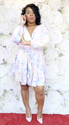 SWEET COTTON CANDY LOOSE DRESS WITH BELT