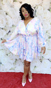 SWEET COTTON CANDY LOOSE DRESS WITH BELT