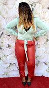 PURPOSE 365 TASSEL LEATHER PANTS