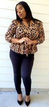 SAVANNAS LEOPARD BLOUSE WITH BELT