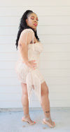 FREAKUM DRESS WITH TASSELS AND SEQUIN