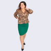 SAVANNAS LEOPARD BLOUSE WITH BELT